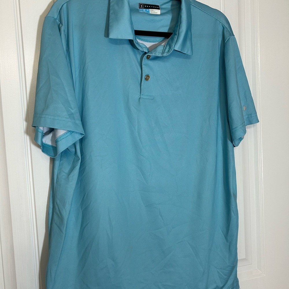 PGA Tour Light Blue Polo Shirt